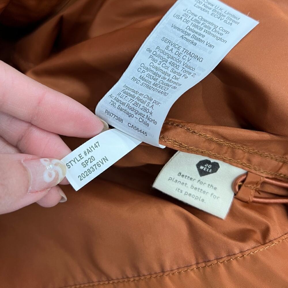 Madewell Raincheck Packable Raincoat in Warm Nutmeg AI147 size XXS - Picture 5 of 8